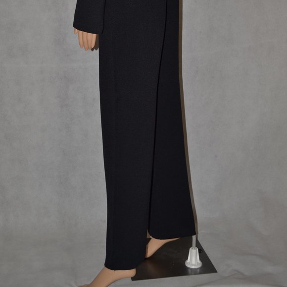 (FABULOUS) ST. JOHN COLLECTION BLACK  FIVE BUTTON JACKET 4 & PANTS 2 Suit - Picture 10 of 12